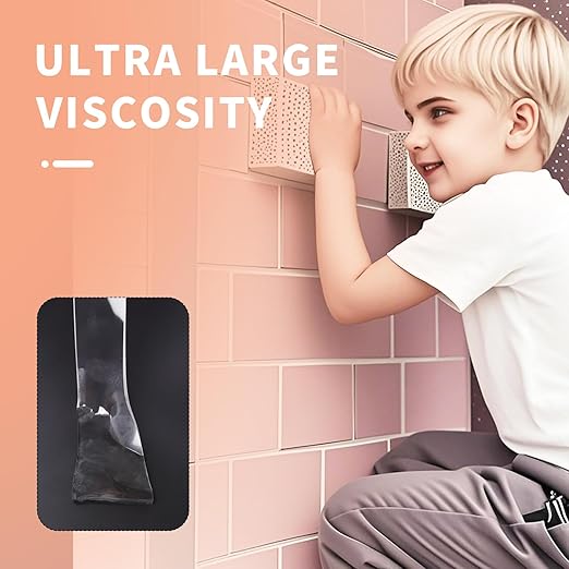 Oversized Double-Sided Tape Heavy Nano Tape, Heavy Double-Sided Wall Tape, Strong Wall Tape, Transparent Tape for pasting Carpet Posters and Photo Wall Decoration(16.4 Feet)