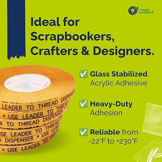 ATG Tape [12 Rolls] 1/4" - Refill Rolls for Pink Glider & #714 Dispenser
