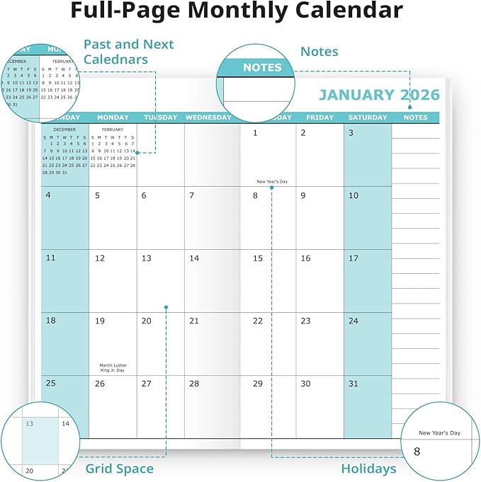 Pocket Calendar 2026-2027 for Purse, Two Year Monthly Planner Pocket Size 6.5" x 3.5", Jan 2026 - Dec 2027 Monthly Planner Small Calendar for School, Work and Home - Botanical Waltz