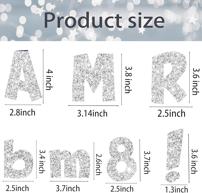 233Pcs Glitter Bulletin Board Letters, Numbers and Punctuation, with Adhesive Dots, for Classroom Numbers Alphabet Poster Board Letters Display School Decoration (Silver)