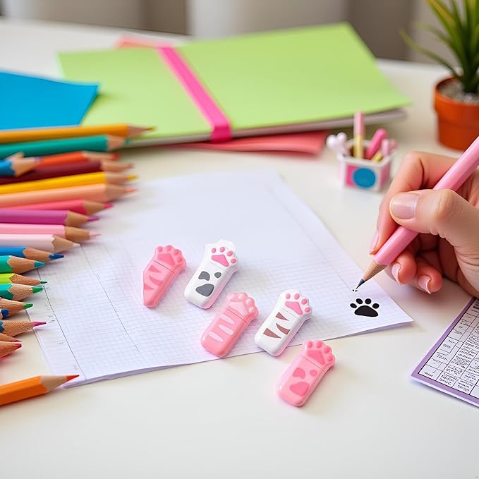 1 Piece Tape Dispenser, Cute Cat Claw Correction Tape White Out Corrector Correction Supplies Student Stationery School Office Supply, Correction Tape, Erasers and Correction Products (Color Random)