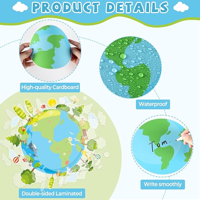 Earth Bulletin Board Set What A Wonderful World Classroom Bulletin Board Decorations Earth Name Tag Cutouts Classroom Decorations for Back to School Teachers Office Chalkboard Decor Wall Door Supplies