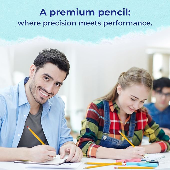 Rosmonde Bulk 5000 Pack, Bulk Yellow Pencils, Pre Sharpened #2 HB, Pencils With Top Erasers, Easy Hold Grip, Best for School District Supplies, Teachers, College & Classroom Distribution