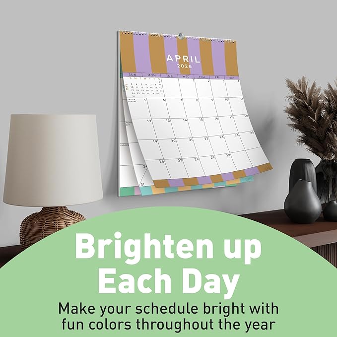 S&O Palm Beach Wall Calendar from January 2026-June 2027 - Tear-Off Monthly Calendar - 18 Month Academic Wall Planner - Hanging Organizer to Track Anniversaries & Appointments - 13.5"x10.5”in