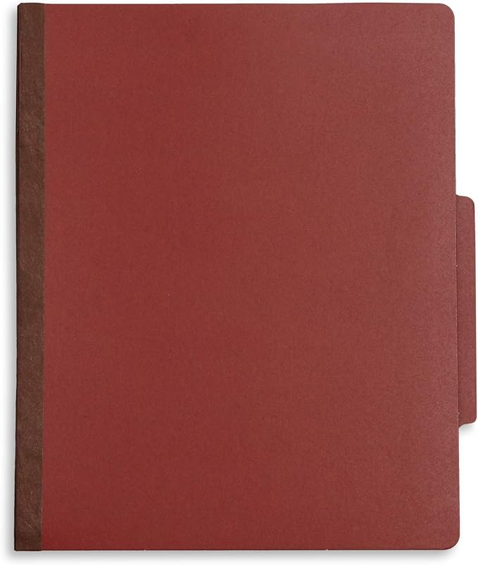 Blue Summit Supplies 10 Red Classification Folders, 3 Dividers, Letter Size with 2 Inch Expansions, 8 Section Brick Red Classification Folder, 10 Pack