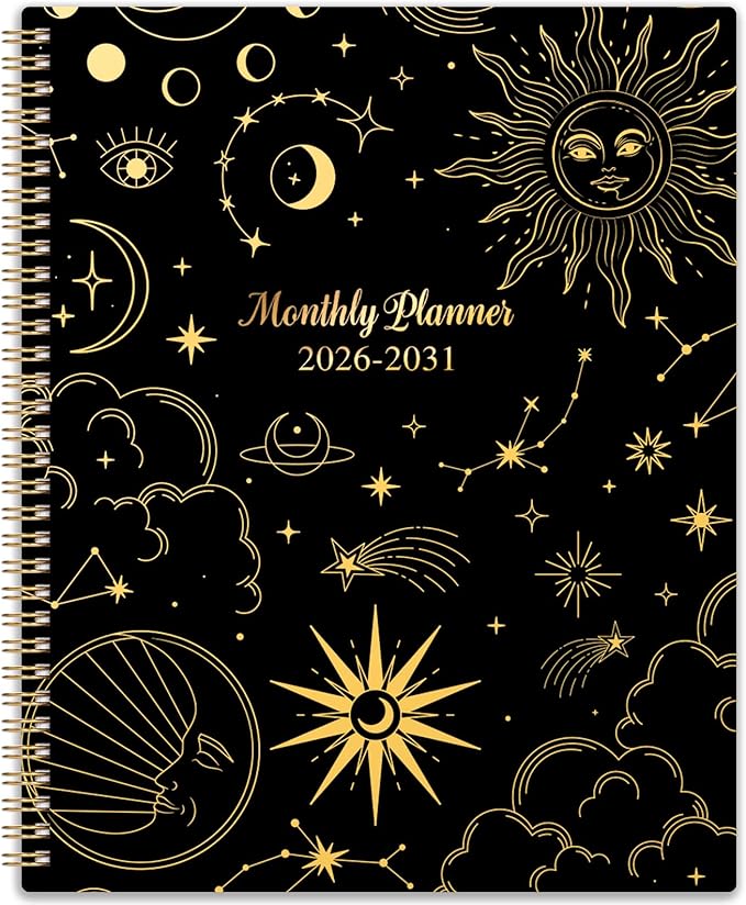 2026-2031 Monthly Planner/Calendar - 5 Year Monthly Planner 2026-2031 from Jul. 2026 - Jun. 2031, 9" x 11", 60 Months Calendar, Large 5 Year Planning with Tabs, Double-Side Pocket, Holidays