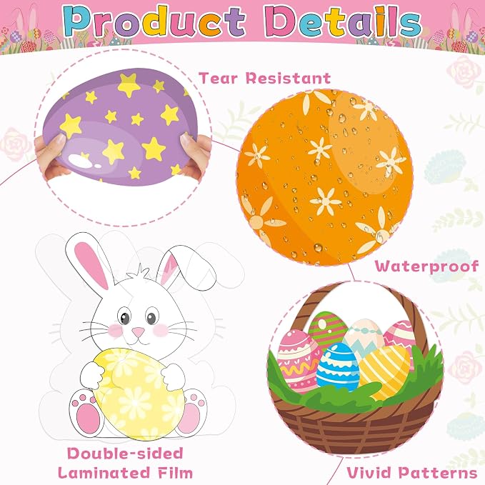 Easter Bulletin Board Set Spring Bunny Egg Flower Classroom Decorations We are Egg Cited About Spring Bulletin Board Bunny Cutouts for Happy Easter Classroom School Nursery Home Chalkboard Wall Decor