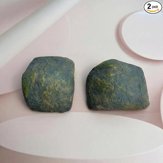 Fengtaiyuan 2 Pack Fake Rock Key Hider, Realistic Stone Diversion Safe Weatherproof Outdoor Hidden Key Holder (T18)