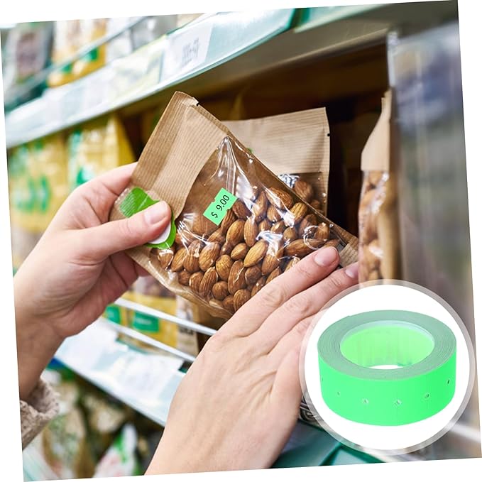 5000pcs Price Tag Sticker Paper for Retail Pricing Fluorescent Self-Adhesive Market Price Labels Printing Fast Drying Ink for Home Office Business