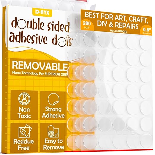 D-NYX Double Sided Tape Sticky Dot Removable Putty No Trace Clear Sticky Tack Waterproof Stickers for Festival Decoration Picture Hanging Museum Wax Gel, Earthquake Putty Hanging Strips Mounting Dots