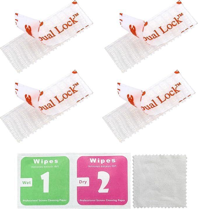 EZ Pass/IPass/IZoom Toll Tag Fastlane Mounting Kit -(2 Sets) Reclosable Fastener Peel and Stick Adhesive Dual Lock Tape Strips