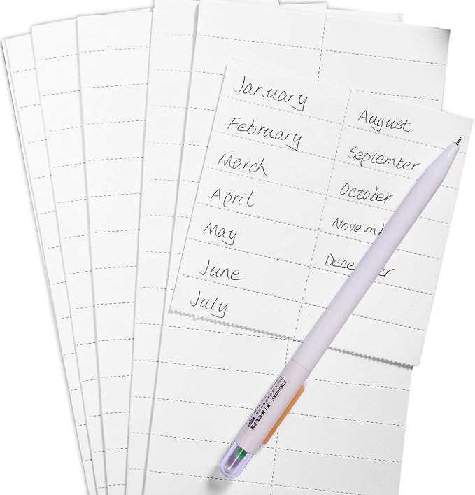 720 Pieces Blank Tab and Inserts Hanging File Paper Tab Inserts(5.2 x 1.5 cm/ 2 x 0.6 Inch)