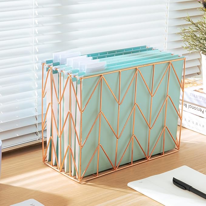 Y YOMA 36 Pack Gradient Hanging File Folders Letter Size Decorative Hanging Folder Pretty File Folder Organizer for Filing Cabinet Office Home with 1/5-Cut Adjustable Tabs, Teal Blue