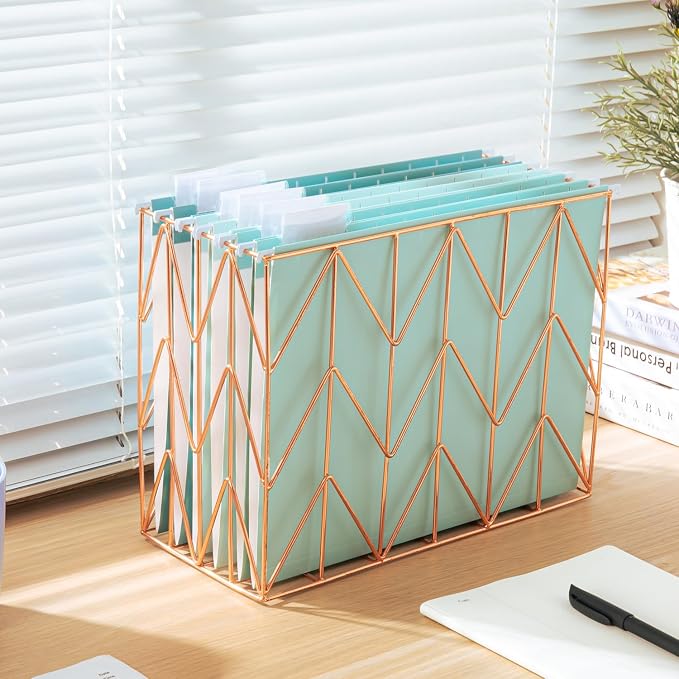 Y YOMA 18 Pack Gradient Hanging File Folders Letter Size Decorative Hanging Folder Pretty File Folder Organizer for Filing Cabinet Office Home with 1/5-Cut Adjustable Tabs, Teal Blue