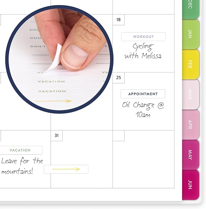 AT-A-GLANCE Planner 2026-2027 Weekly & Monthly Academic 12-Month July-June, 8-1/2" x 11", Simplified by Emily Ley, Savanna Blooms (EL50-905A)