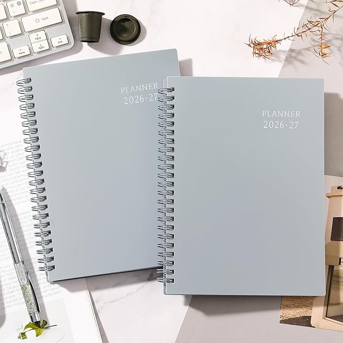 Planner 2026-2027 - JUL 2026 - JUN 2027, 2026-2027 Calendar Planner, Weekly and Monthly Planner, 6.25" × 8.3", Tabs, Inner Pocket, Strong Twin-Wire Binding, Improving Your Time Management Skill
