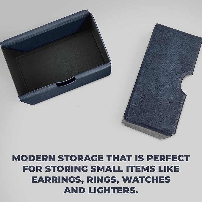 Magnetic Adhesive Small Drawer Box - 10.6 x 7 x 5 - TV Remote Holder and Wall Mount Organizer for Calling Cards, Office Supplies | Your Modern Workspace - Steel Blue