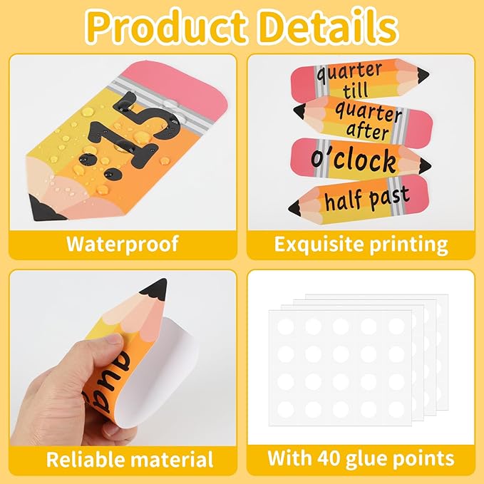 Color Telling Time Bulletin Board Decorations Classroom Decoration Analog Clock Practice Clock Cutouts Telling Time Teaching Clock for Kids Students Elementary Teacher Supplies