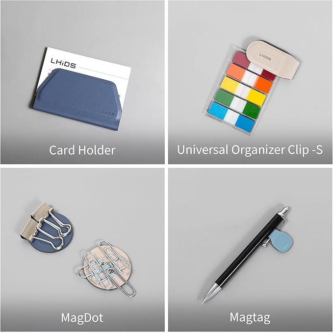 LHiDS Creative Magnetic Business Portfolio Lite Resume Padfolio Organizer with Clipboard, Paper Clip, Writing Pad, Pen/Card Holder, Magnetic Closure for Work, School and More (Apricot, A5)