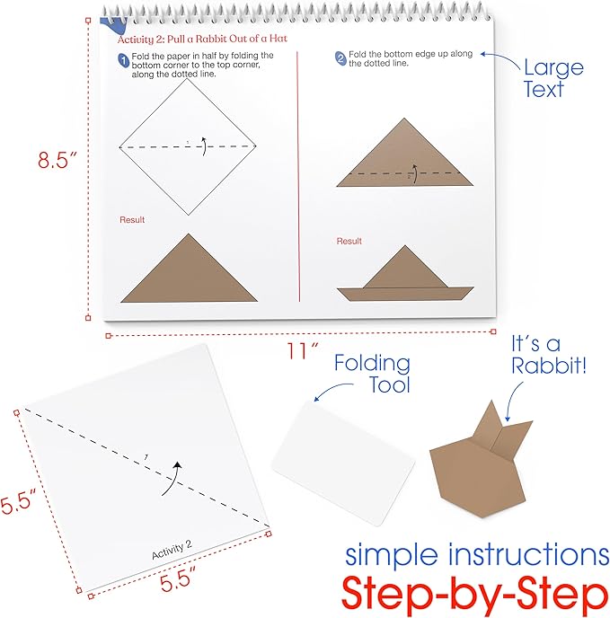 Keeping Busy Origami Activity Kit for Dementia 10 Easy Paper-Folding Activities for Seniors Dementia Activities for Seniors Calming Brain Games for Adults & Alzheimer’s Products for Elderly
