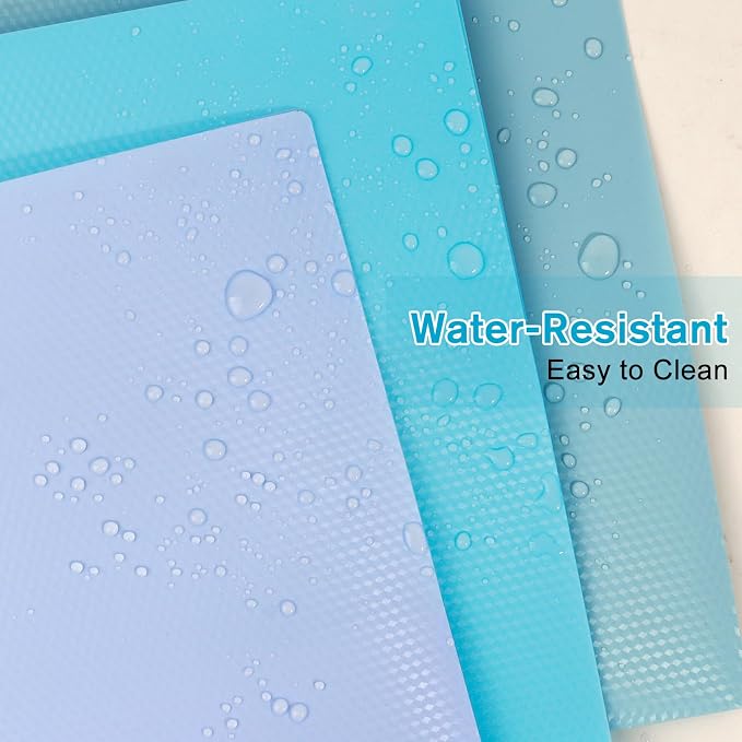 60-Pack Plastic andPockets and Prongs,2-Pocket and3 Fasteners, Pastel Folders Holds 8-1/2" x 11" Paper for School/Office/Home, Blue