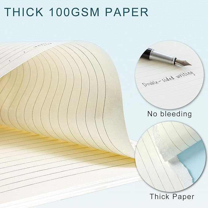 A6 Refill Paper, [3 Pack] Toplive 100GSM Thick Refillable Paper 6 Hole Filler Inserts Loose Leaf Paper 135 Sheets (270 Pages) for 6 Ring Binder Journal Notebook-Lined Paper