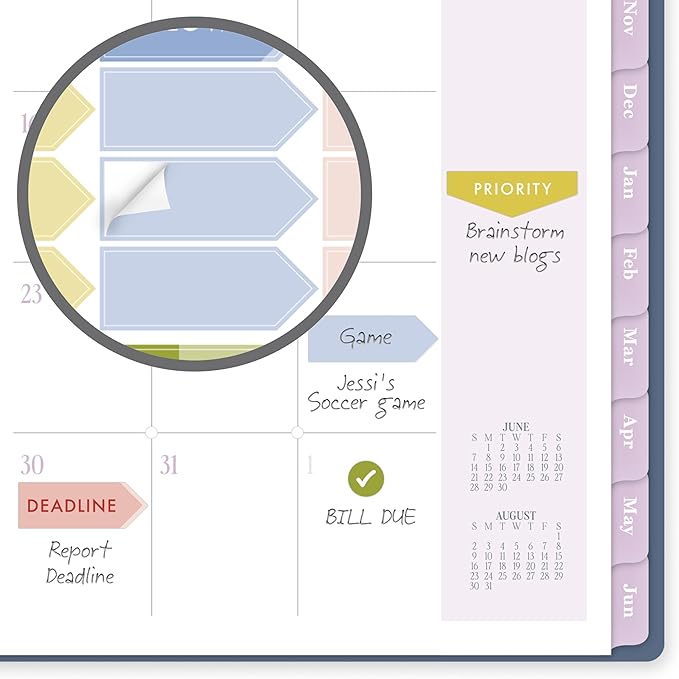 Cambridge Planner 2026-2027 Weekly & Monthly Academic 12-Month July-June, 5-1/2" x 8-1/2", Cherrywood Lane, Cosmo Garden (CL17-200A)