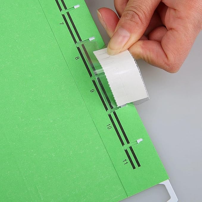 Folder Labels,50+50 Sets of Hanging Folder Label Tabs and Inserts for Hanging Folders for Quick Identification, (2 in， Clear)