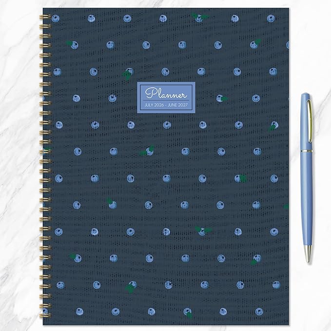 TF Publishing July 2026 - June 2027 Very Berry Large Weekly Monthly Planner - 12 Month Academic Planner 2026-2027 with Durable Cover, Thick White Paper, Colorful Design & Planning Stickers - 9inx11in