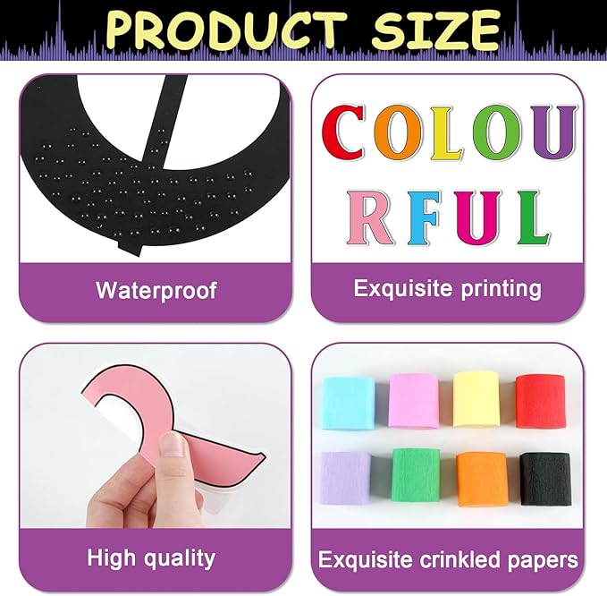 Naozinebi 63Pcs Music Classroom Bulletin Board Set Music Notes Cutouts Musical Notes Silhouette Back to School Party Decorations for Toddler Kids Students Classroom Chalkboard Wall Decor Supplies