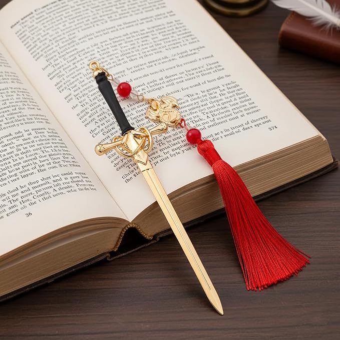 Fantasy Fourth Wing Dragon Sword Bookmarks - Fourth Wing Fans Page Markers Cool Bookmarks for Men Fantasy Dragon Gifts for Male Readers as Birthday Gifts (Dragon Bookmark Set 9)