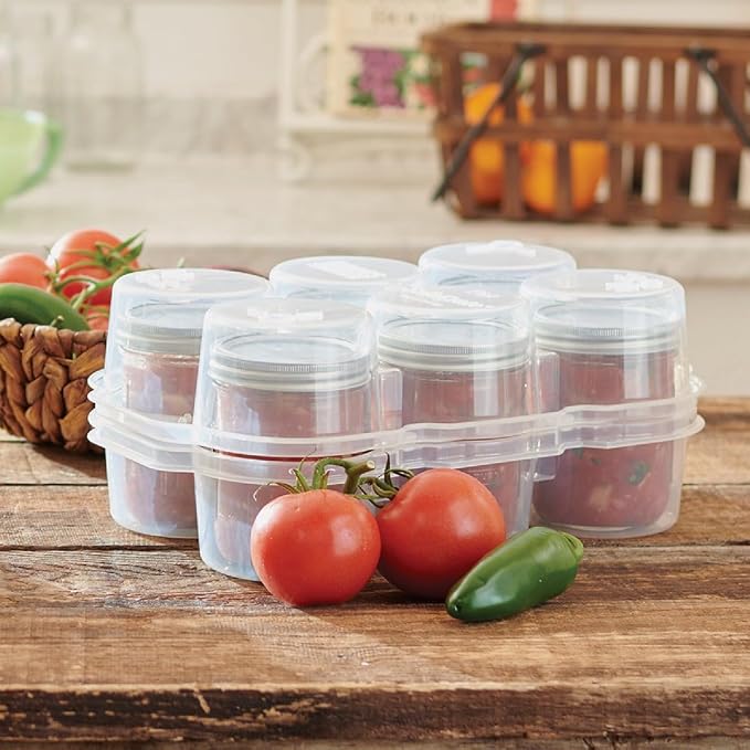 Storage Container SafeCrate - Stackable, Protective, Easy Transport for Canning Jars - 6 Quart Jars