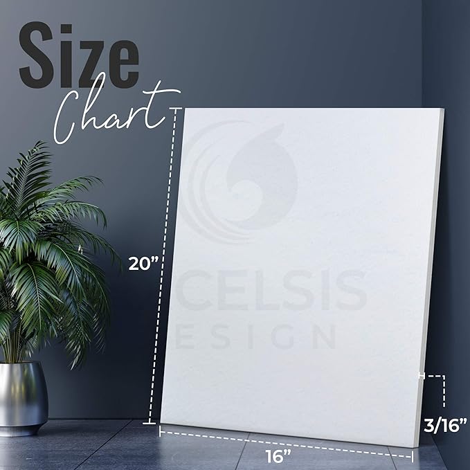 White Foam Board 16 x 20 – 10 Pack, 3/16" (5mm) Thick Foam Core Poster Board Sheets for Art, Crafts, Vision Board, School Projects, Presentations & Signs