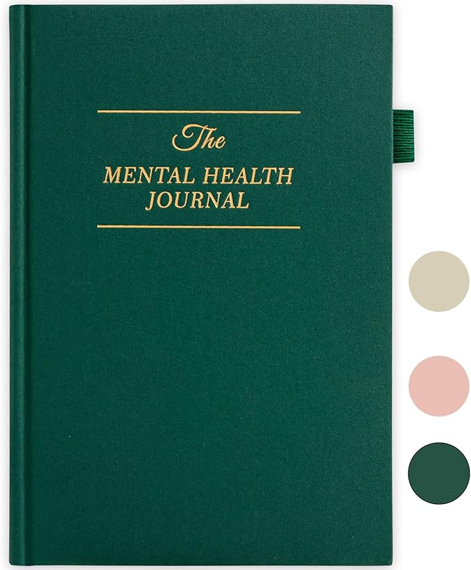 Mental Health Journal, Anxiety & Guided Journal for Women, 91 Days Self-Care Journal to Practice Positive Thinking, ADHD Planner with Mood Tracker (A5 Size)-Dark Green