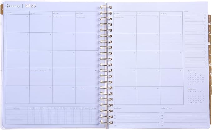 russell+hazel 2025 Spiral Burst Weekly Planner, 12 Month Calendar (January 2025 – December 2025), 9.125" x 11.25” (100613)
