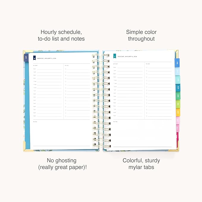 Simplified 2026 12-Month Spiral Daily Planner — Faraway Land — January 2026 - December 2026, Calendar Year Organizer with Stickers, Pockets, and Keepsake Box