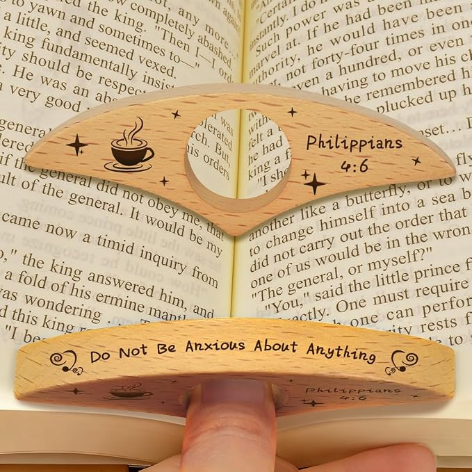 Quimoy Book Page Holder for Reading,Thumb Books Page Holder, Books Reading Accessories Gifts for Book Lovers Teachers Students Friends
