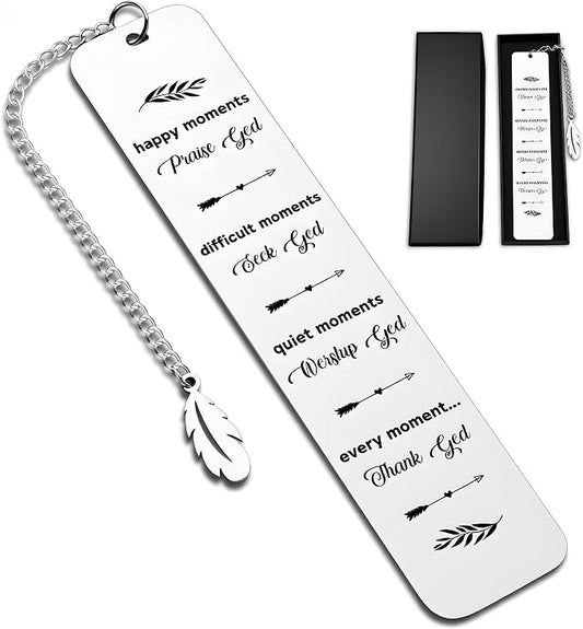 Christian Gifts for Women Men, Inspirational Religious Bookmark, Faith Encouragement Gifts for Friend, Bible Verse Book Marker for Baptism Confirmation, Get Well Soon Sympathy Gifts
