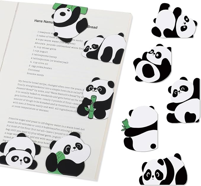 10 Pcs Panda Magnetic Bookmarks Cute Bookmark Panda Book Marks for Reading Women Teens Girls Book Pandas Lovers Gifts