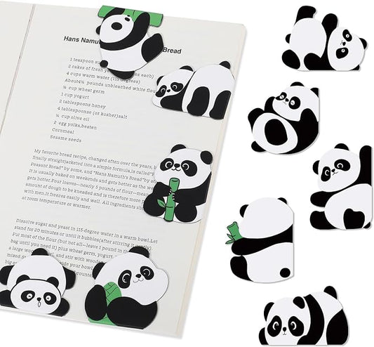 10 Pcs Panda Magnetic Bookmarks Cute Bookmark Panda Book Marks for Reading Women Teens Girls Book Pandas Lovers Gifts