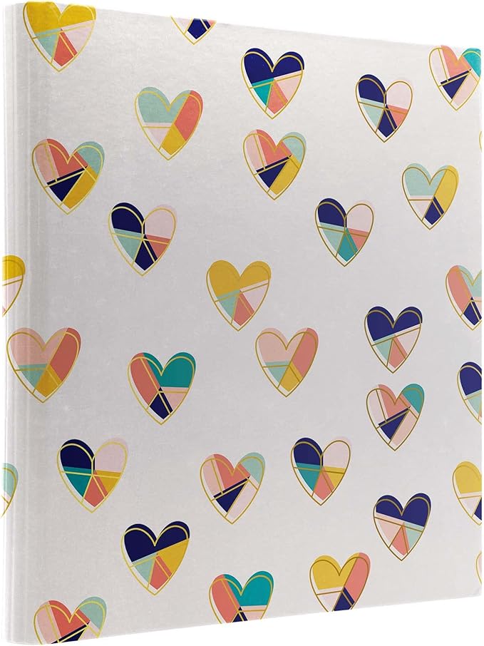 Pukka Pad, Carpe Diem Preloaded Rollbound Ringbinder – 12.4 x 10.8in – Includes Index, Personal Details, and Planner Pages – Comes Preloaded with 5-Part Dividers – Standard 3-Ring Mechanism - Hearts