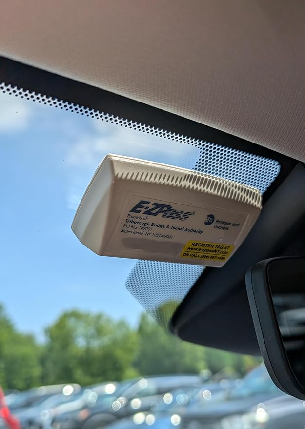 JUMINIZ 8 Pieces (4 Sets) EZ Pass Mounting Strips with Adhesive for EZ Pass/iPass Illinois/Sunpass Cars Windshield Toll Transponder Holders Sticky Replacement Double Sided Tape Sticker