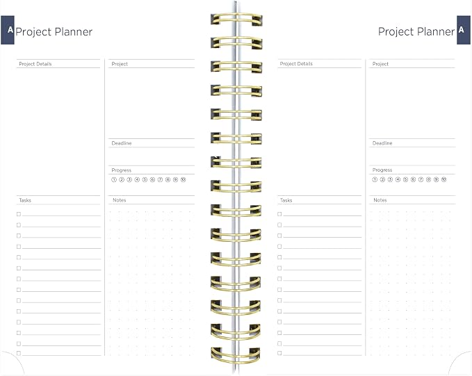 Blueline® Essential Academic Daily/Monthly Planner, August 2026 to July 2027, Twin-Wire Binding, Poly Cover, 8" x 5", Blossom Design, Yellow (CA214PG.01)
