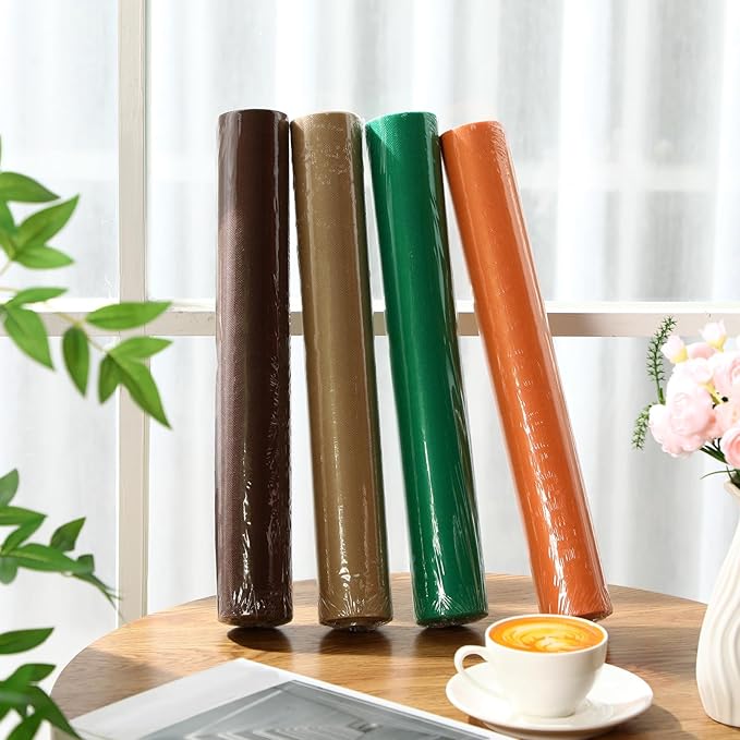Skyygemm 4 Rolls Colored Bulletin Board Paper Nonwoven Craft Waterproof Fade Resistant Bulletin Board Paper Roll Bulk for Fall Art Decor Drawing Craft Painting(Boho Color,1.3 x 20 ft)