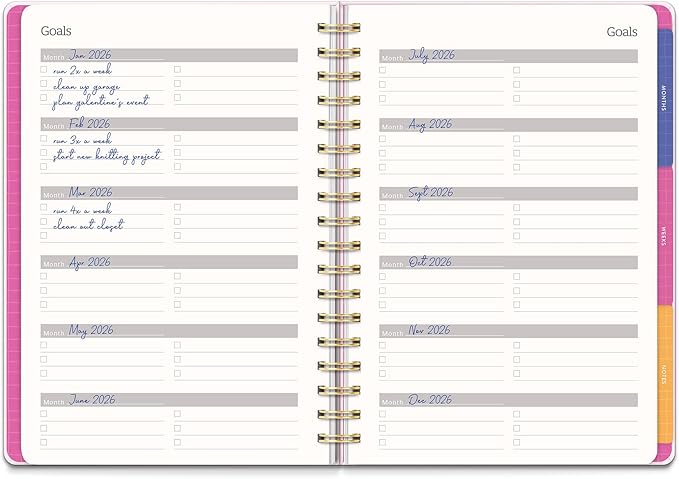 Orange Circle Studio Undated Tri-Tab Planner, Garden Renaissance