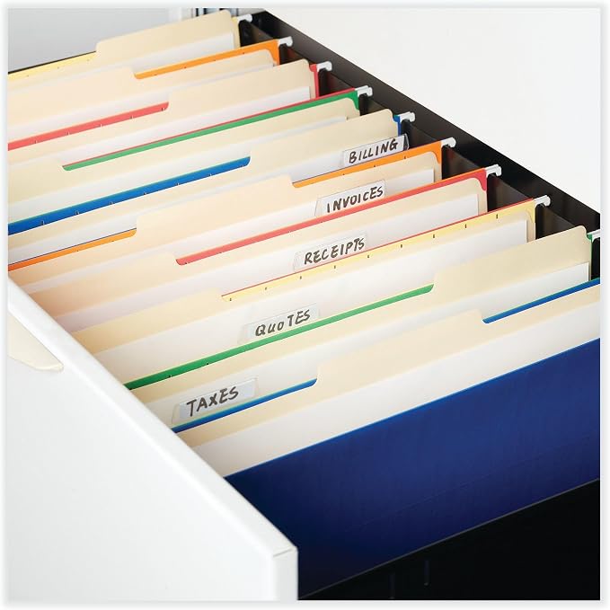 Universal Top Tab File Folders, 1/3-Cut Tabs: Assorted, Letter Size, 0.75" Expansion, Manila, 250/Box