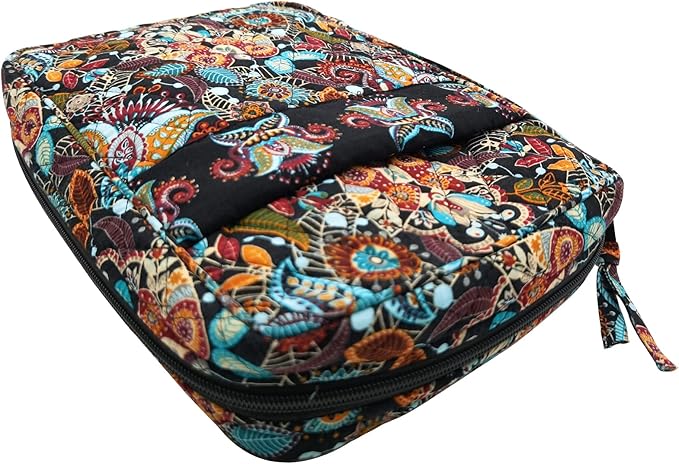 DIWI Quilted Bible Cover Medium Sizes 8.75 X 6.25 X 2.5 Inches Good Book Case (M, C1 Jungle Secret) mocha chocolate java blue