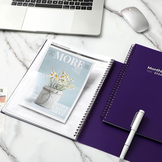 2026-2029 Monthly Planner - 3 Year Monthly Planner 2026-2029, Jul 2026 - Jun 2029, 9" x 11", 3 Year Calendar with Tabs - Purple