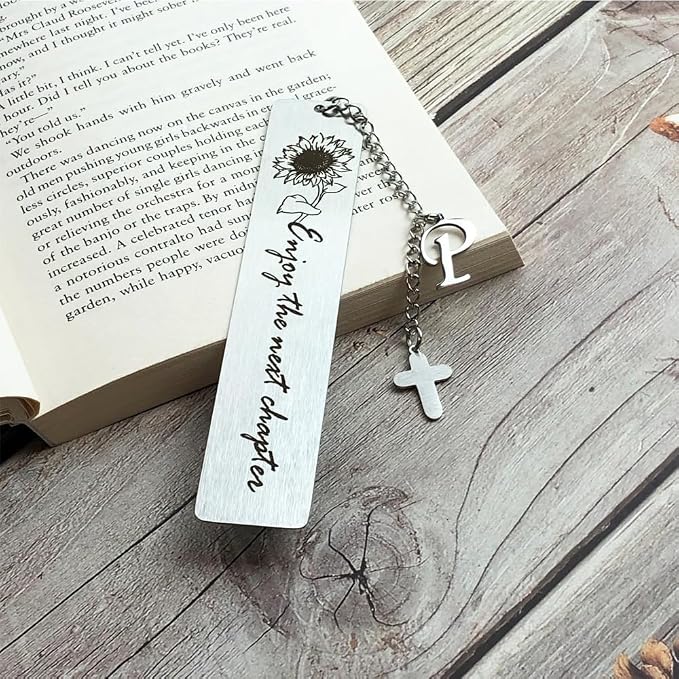 Bible Bookmark for Women Book Lovers Sister Christian Book Marker Gifts for Reader Teens Girls Baptism Birthday Christmas Gift for Coworker Students Bookish Easter Gifts (Silver-P)