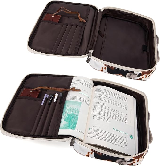 Montana West Bible Covers for Women Men with Leather Bookmark Carrying Book Case Church Bag Outdoor Bible Protective